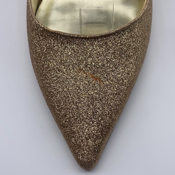 Nine West - Martina Gold Glitter Pointed Toe Heels Size 10 - Picture 12 of 16